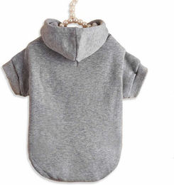 Monkimau Hundepullover Hoodie aus Baumwolle für mittlere Hunde Grau M – Bild 1 von 13