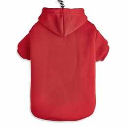 Monkimau Hundepullover Hoodie aus Fleece für kleine bis große Hunde in Rot Größe M – Bild 1 von 5