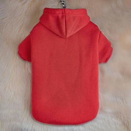 Monkimau Hundepullover Hoodie aus Fleece in Rot Größe XS – Bild 1 von 6