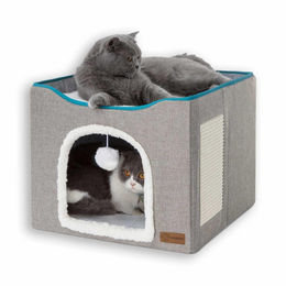Monkimau Katzenhöhle aus Plüsch für 2 große Katzen in XL – Bild 1 von 2
