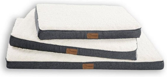 Monkimau Orthopädisches Hundebett für große Hunde aus Oxford-Gewebe grau beige Größe L 90 x 70 x 8 cm – Bild 1 von 5
