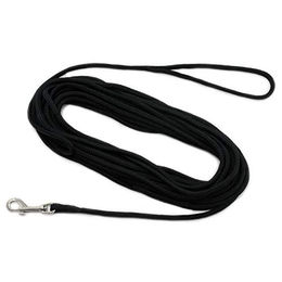 Monkimau Schleppleine für kleine bis mittelgroße Hunde aus Nylon in Schwarz 10m wasserabweisend - 10 m – Bild 1 von 4