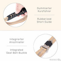Produktbild von Monkimau Taktische Hundeleine für große Hunde mit Stoßdämpfung und Edelstahl-Frog-Clip, reflektierend, grün, 135cm - 1 Stk.