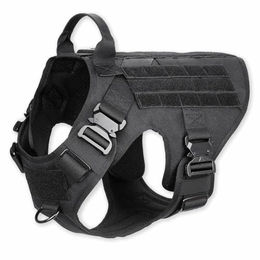 Monkimau Taktische Hundeweste Harness Wasserdichtes Gepolstertes Hundegeschirr aus Nylon in Schwarz Größe L - 300 g – Bild 1 von 4