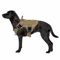 Produktbild von Monkimau Taktische Hundeweste Harness Wasserdichtes Gepolstertes Hundegeschirr aus Nylon Schwarz Größe L - 300 g