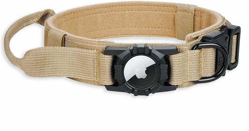 Monkimau Taktisches Hundehalsband aus Nylon mit Handgriff und AirTag Halter für erwachsene Hunde – Bild 1 von 4