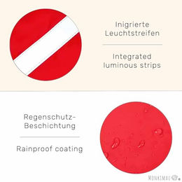 Monkimau Winterjacke für große Hunde Wasserabweisend mit Fleece in Rot XXL - 1 Stk. – Bild 1 von 4