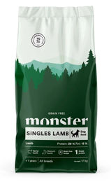 Monster Dog Getreidefreies Trockenfutter Lamm Monoprotein für ausgewachsene Hunde 17kg – Bild 1 von 2