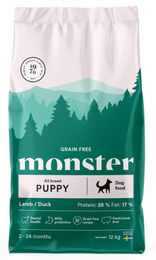 Monster Dog Getreidefreies Welpen Trockenfutter mit Lamm und Ente 12kg – Bild 1 von 2