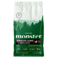 Produktbild von Monster Dog Grain Free Singles Lamm Small Bites Getreidefreies Trockenfutter mit Lamm für ausgewachsene Hunde kleiner Rassen 12kg