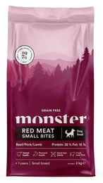 Monster Dog Grain Free Small Bites Getreidefreies Trockenfutter für kleine Hunde mit rotem Fleisch 12kg – Bild 1 von 1