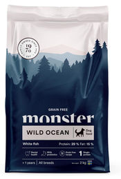 Monster Dog Grain Free Wild Ocean Sensitive Getreidefreies Trockenfutter für ausgewachsene Hunde mit Fisch 2kg – Bild 1 von 3