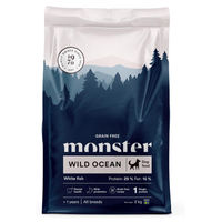 Produktbild von Monster Dog Grain Free Wild Ocean Sensitive Getreidefreies Trockenfutter für ausgewachsene Hunde mit Fisch 2kg