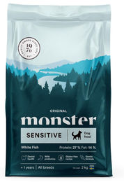 Monster Dog Original Sensitive Trockenfutter Fisch Glutenfrei für erwachsene Hunde 2kg – Bild 1 von 3