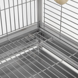 Montana Cages Castell Nova Dome Platinum Papageienvoliere XL in Silber – Bild 1 von 11