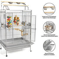 Produktbild von Montana Cages Castell Nova Play Platinum XXL Papageienvoliere aus Draht in Silber 120 x 95 x 196 cm