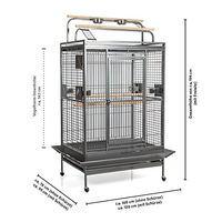 Produktbild von Montana Cages Castell Nova Play XXL Papageienvoliere Antik Grau 120 x 95 x 196 cm