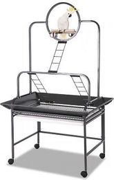 Montana Cages Daylite Vogelfreisitz für Papageien in Antik Grau mit Sitzstange – Bild 1 von 3