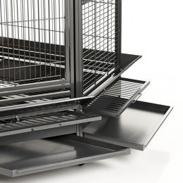 Montana Cages Eckvoliere Denver XXL Papageienkäfig in Anthrazit – Bild 1 von 4