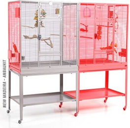 Montana Cages Erweiterungsmodul Madeira Single Voliere Grau – Bild 1 von 6
