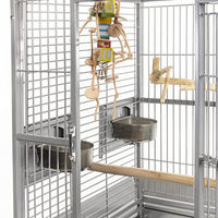 Produktbild von Montana Cages Finca Dome Voliere mit Rundbogendach für Sittiche und Papageien in Silber
