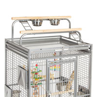 Produktbild von Montana Cages Finca Play Platinum Voliere aus Edelstahl für Papageien und Wellensittiche in Silber