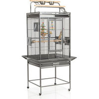 Produktbild von Montana Cages Finca Play Vogelvoliere für Papageien und Großsittiche in Antik Grau aus Metall L 77 x B 71 x H 165 cm