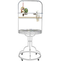 Produktbild von Montana Cages Freisitz New Starlite Platinum XXL für Papageien aus Metall in Silber und Grau