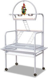 Montana Cages Freisitz New Sunlite Voliere für Papageien aus Metall in Grau – Bild 1 von 2