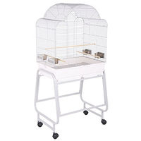 Produktbild von Montana Cages Memphis II Vogelvoliere Platinum für Papageien und Vögel aus Draht in Silber und Weiß