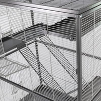 Produktbild von Montana Cages Nagerkäfig Sevilla III Casa 120 Zimmervoliere aus Metall in Antik/Platinum für Meerschweinchen Degu und Chinchilla 120 x 80 x 180 cm