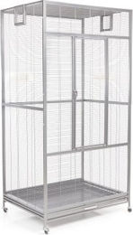 Montana Cages Platinum Edition Voliere New Sydney XXL Vogelkäfig für Papageien und Wellensittiche Grau 90 x 70 x 180 cm – Bild 1 von 4