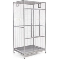 Produktbild von Montana Cages Platinum Edition Voliere New Sydney XXL Vogelkäfig für Papageien und Wellensittiche Grau 90 x 70 x 180 cm