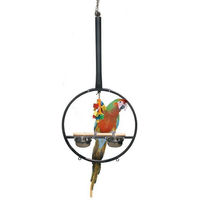 Produktbild von Montana Cages Playring Hängefreisitz Schaukel für Papageien und Kakadus aus Edelstahl in Grau oder Schwarz