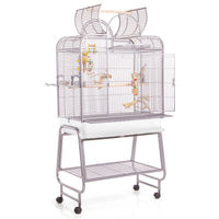 Produktbild von Montana Cages Sittichvoliere San Remo III Platinum Vogelkäfig für Wellensittiche in Silber