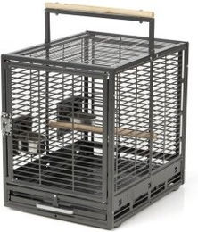 Montana Cages Transportkäfig Evo für Papageien und Großsittiche in Antik Grau 47x38x46 cm – Bild 1 von 13