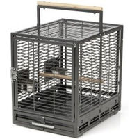 Produktbild von Montana Cages Transportkäfig Evo für Papageien und Großsittiche in Antik Grau 47x38x46 cm