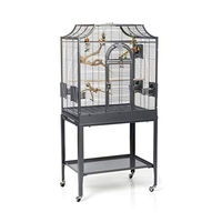 Produktbild von Montana Cages Vogelkäfig Madeira Antik Edition für Wellensittiche und Nymphensittiche aus Holz mit Anflugklappe 69 x 45 x 141 cm