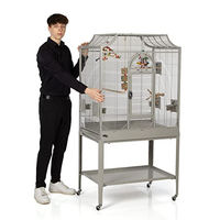 Produktbild von Montana Cages Vogelkäfig Madeira II Voliere für Wellensittiche Nymphensittiche und Kanarienvögel mit Anflugklappe 82 x 54 x 153 cm