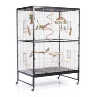 Produktbild von Montana Cages Vogelvoliere Casa 120 XXL für Wellensittiche und Papageien Antik/Platinum