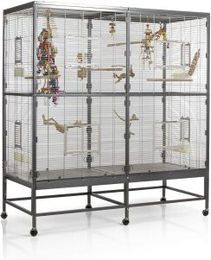 Montana Cages Vogelvoliere Casa 150 Metall Grau für Wellensittiche und Nymphensittiche – Bild 1 von 9