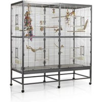 Produktbild von Montana Cages Vogelvoliere Casa 150 Metall Grau für Wellensittiche und Nymphensittiche