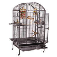 Produktbild von Montana Cages Vogelvoliere Hacienda Dome Antik Edition für Papageien inkl. Anflugklappe und Edelstahlnäpfen 91 x 71 x 165 cm