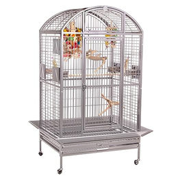 Montana Cages Vogelvoliere Hacienda Dome Platinum Edition für kleine und mittelgroße Papageien mit Anflugklappe und 4 Lenkrollen, 91 x 71 x 165 cm – Bild 1 von 3