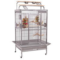 Produktbild von Montana Cages Vogelvoliere Hacienda Play Platinum Edition für Papageien aus Edelstahl 91 x 71 x 181 cm