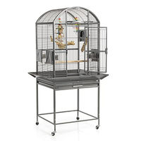 Produktbild von Montana Cages Voliere Finca Dome Käfig mit Rundbogendach für Papageien und Sittiche in Antik Braun/Silber