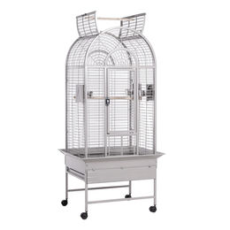 Montana Cages Voliere Haiti Platinum aus Edelstahl für Papageien und Großsittiche in Silber – Bild 1 von 6
