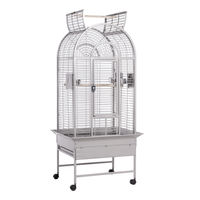 Produktbild von Montana Cages Voliere Haiti Platinum aus Edelstahl für Papageien und Großsittiche in Silber