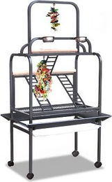 Montana Cages Voliere New Moonlite für Papageien aus Edelstahl in Grau und Schwarz – Bild 1 von 7