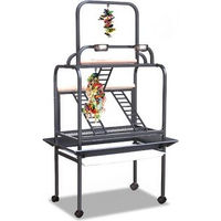 Produktbild von Montana Cages Voliere New Moonlite für Papageien aus Edelstahl in Grau und Schwarz